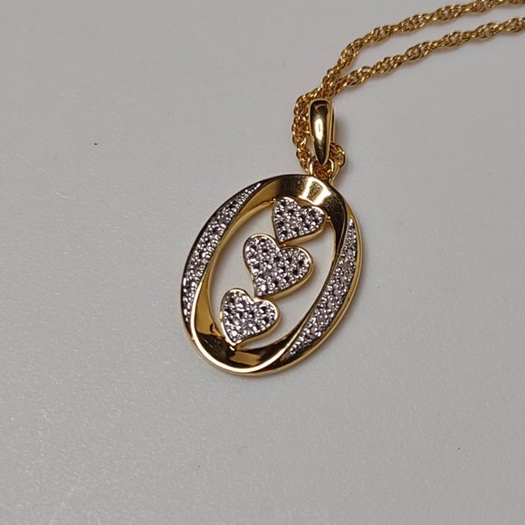 Danbury Mint Daughter In Law I Love You Heart Necklace 18 Inches Long - Picture 1 of 9